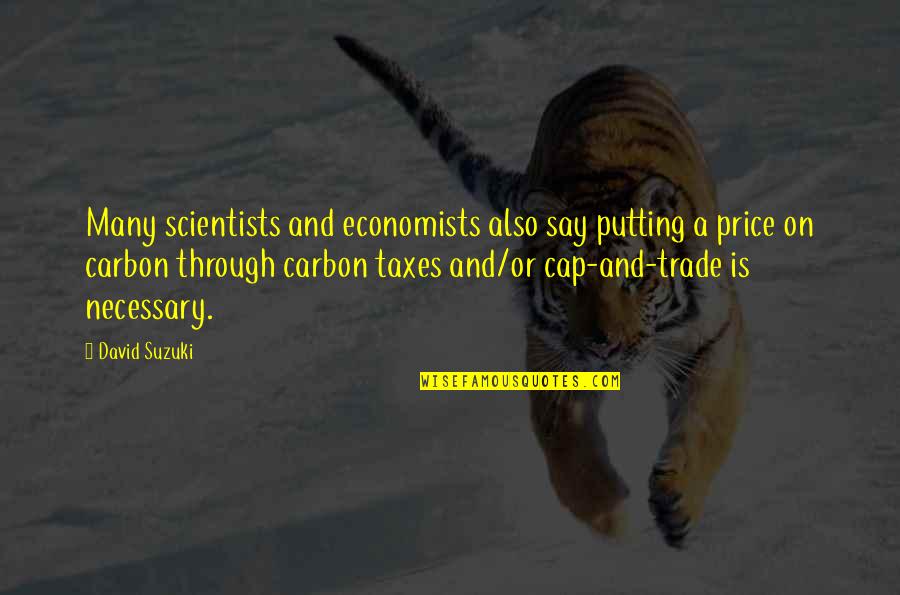 Carbon Quotes By David Suzuki: Many scientists and economists also say putting a