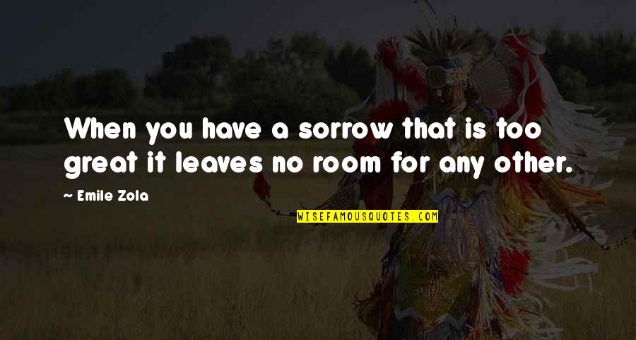 Carboniferous Rainforest Quotes By Emile Zola: When you have a sorrow that is too
