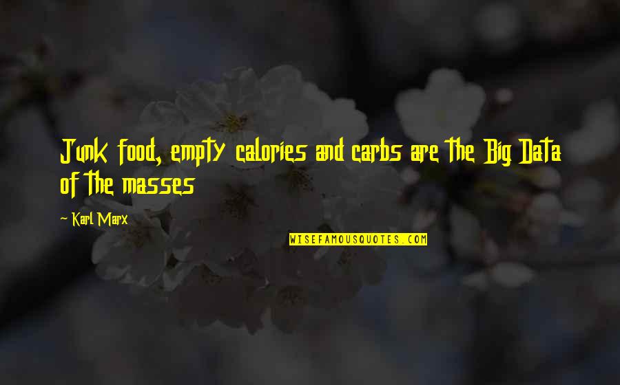 Carbs Quotes By Karl Marx: Junk food, empty calories and carbs are the