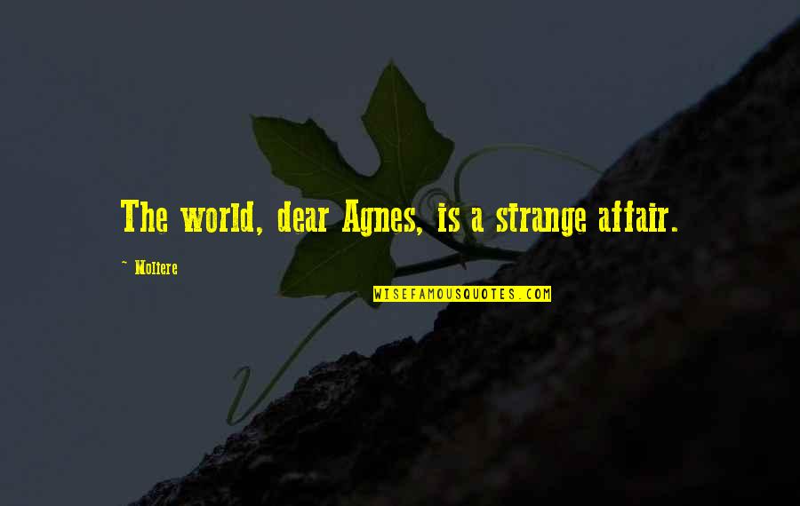 Carcel La Quotes By Moliere: The world, dear Agnes, is a strange affair.