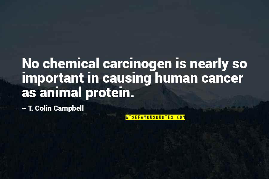 Carcinogen Quotes By T. Colin Campbell: No chemical carcinogen is nearly so important in