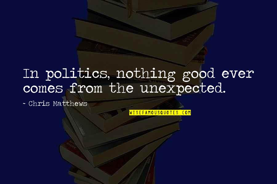 Card Holder Can Have Quotes By Chris Matthews: In politics, nothing good ever comes from the Card Holder Can Have Quotes By Chris Matthews: In politics, nothing good ever comes from the