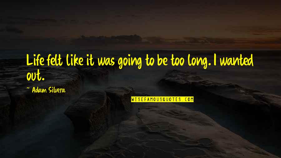 Cardaci Vitez Quotes By Adam Silvera: Life felt like it was going to be