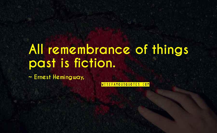 Cardcaptor Sakura The Sealed Card Quotes By Ernest Hemingway,: All remembrance of things past is fiction.