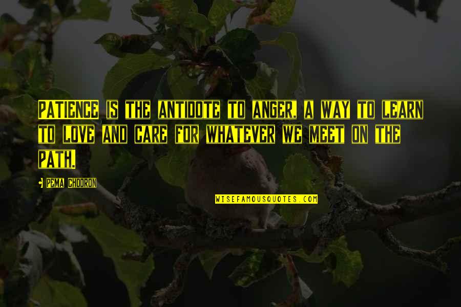 Cardiello Gary Quotes By Pema Chodron: PATIENCE is the antidote to anger, a way Cardiello Gary Quotes By Pema Chodron: PATIENCE is the antidote to anger, a way
