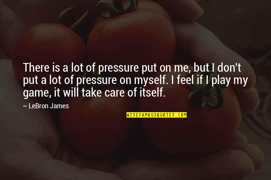 Care A Lot Quotes By LeBron James: There is a lot of pressure put on