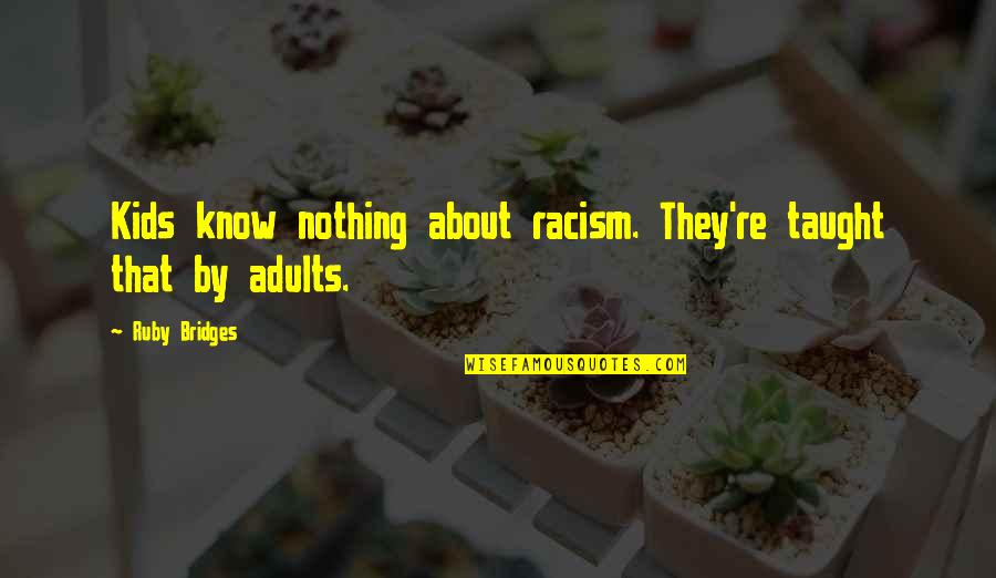 Care About What Others Think Quotes By Ruby Bridges: Kids know nothing about racism. They're taught that