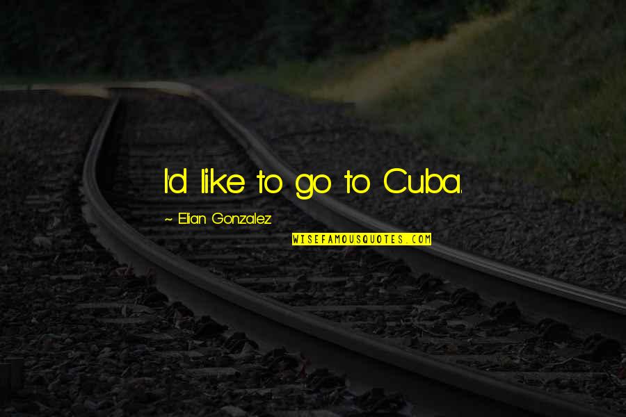 Care And Support Quotes By Elian Gonzalez: I'd like to go to Cuba. Care And Support Quotes By Elian Gonzalez: I'd like to go to Cuba.