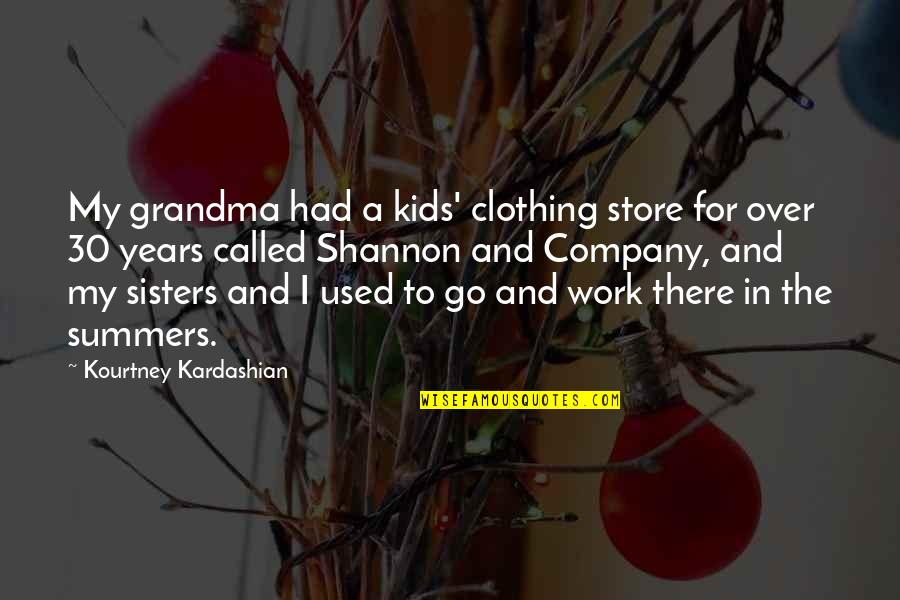 Care Package Quotes By Kourtney Kardashian: My grandma had a kids' clothing store for