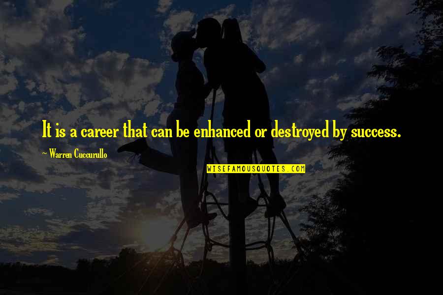 Career And Success Quotes By Warren Cuccurullo: It is a career that can be enhanced