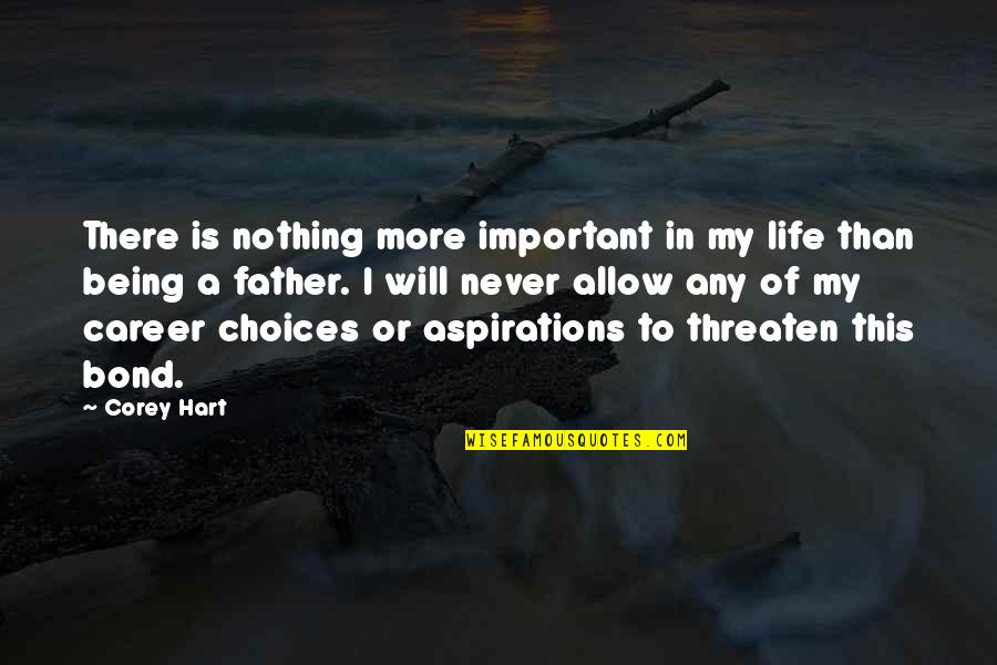 Career Aspirations Quotes By Corey Hart: There is nothing more important in my life