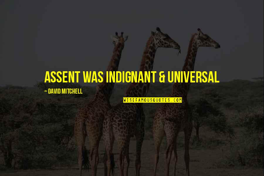 Career Guidance Inspirational Quotes By David Mitchell: Assent was indignant & universal