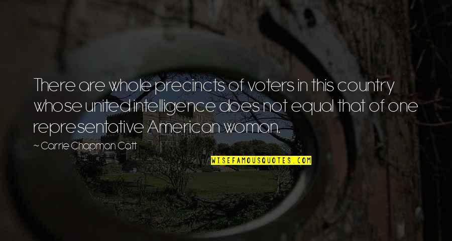 Career Vs Relationship Quotes By Carrie Chapman Catt: There are whole precincts of voters in this