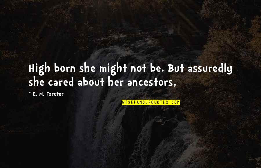 Careerism In Congress Quotes By E. M. Forster: High born she might not be. But assuredly