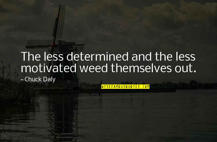 Careness Quotes By Chuck Daly: The less determined and the less motivated weed