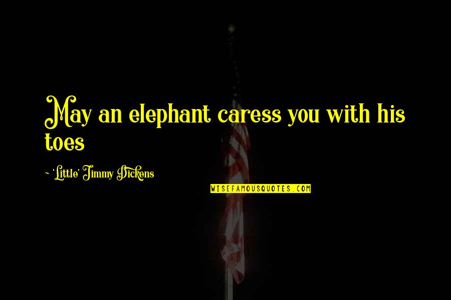 Caress Quotes By 'Little' Jimmy Dickens: May an elephant caress you with his toes