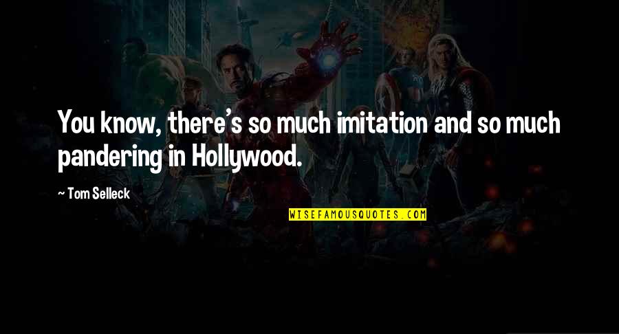 Cargarlo In English Quotes By Tom Selleck: You know, there's so much imitation and so