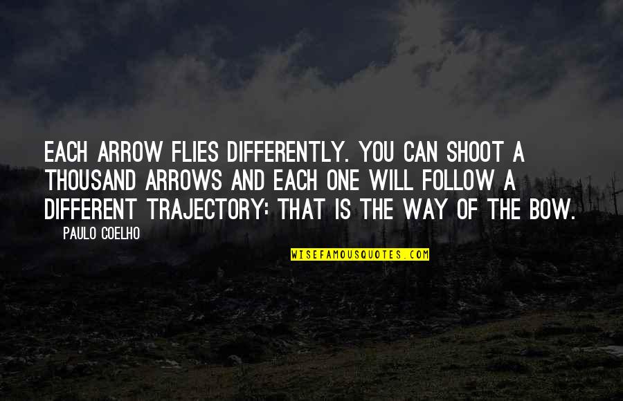 Caring For Dementia Quotes By Paulo Coelho: Each arrow flies differently. You can shoot a
