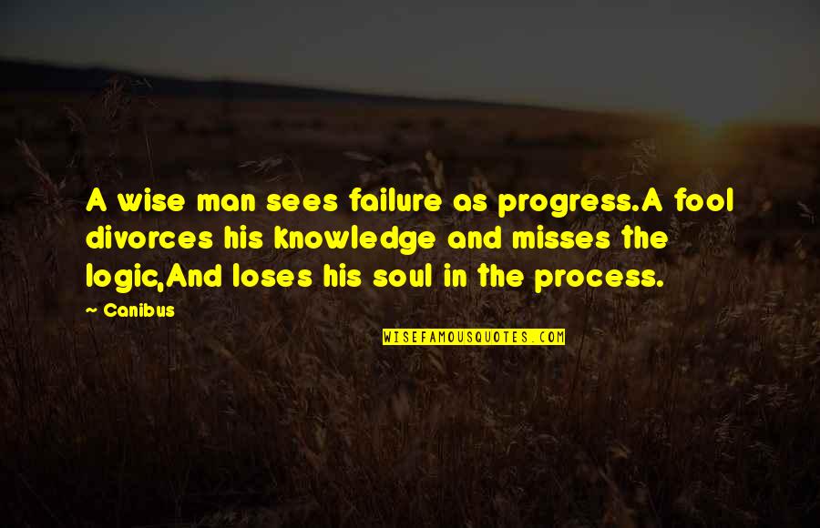 Caring Too Much Tumblr Quotes By Canibus: A wise man sees failure as progress.A fool