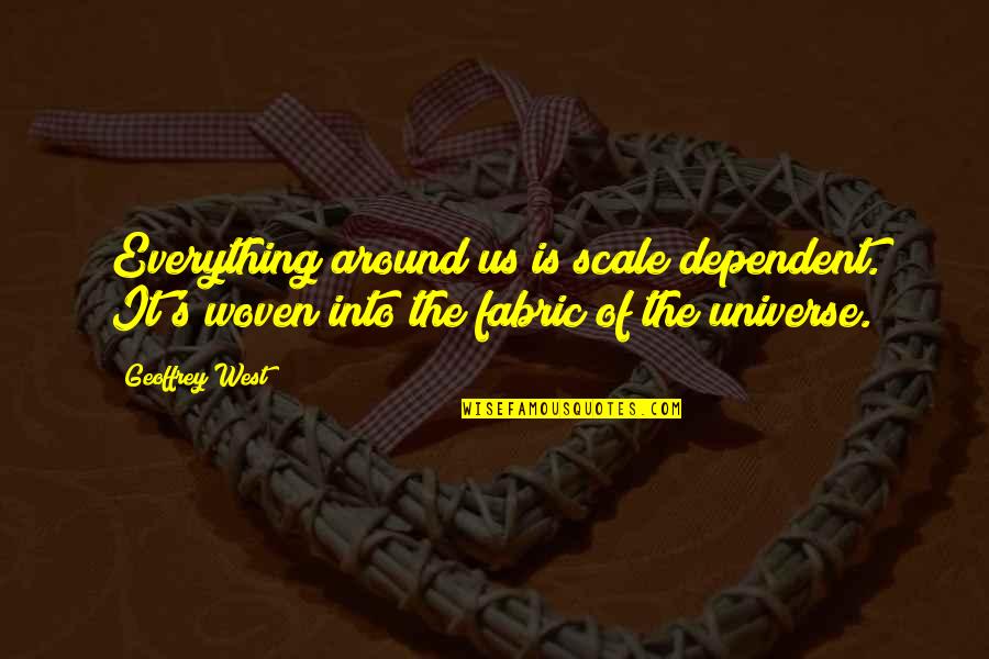 Carisoprodol Dosage Quotes By Geoffrey West: Everything around us is scale dependent. It's woven