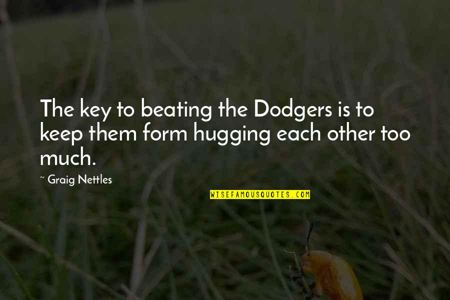 Cark Quotes By Graig Nettles: The key to beating the Dodgers is to