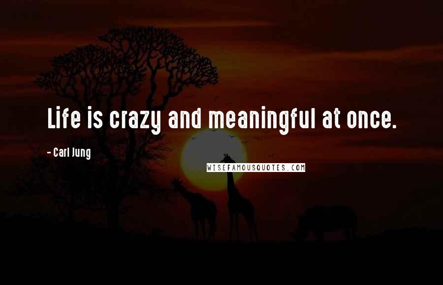 Carl Jung quotes: Life is crazy and meaningful at once.