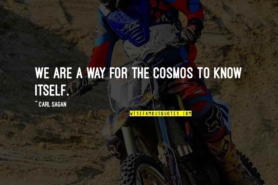 Carl Sagan Cosmos Quotes By Carl Sagan: We are a way for the cosmos to Carl Sagan Cosmos Quotes By Carl Sagan: We are a way for the cosmos to