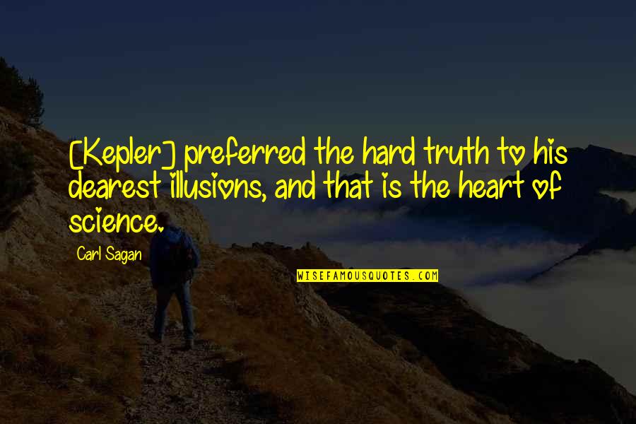 Carl Sagan Quotes By Carl Sagan: [Kepler] preferred the hard truth to his dearest