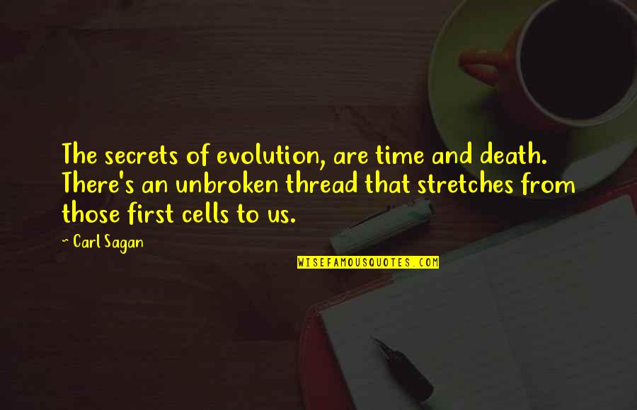 Carl Sagan Science Quotes By Carl Sagan: The secrets of evolution, are time and death.
