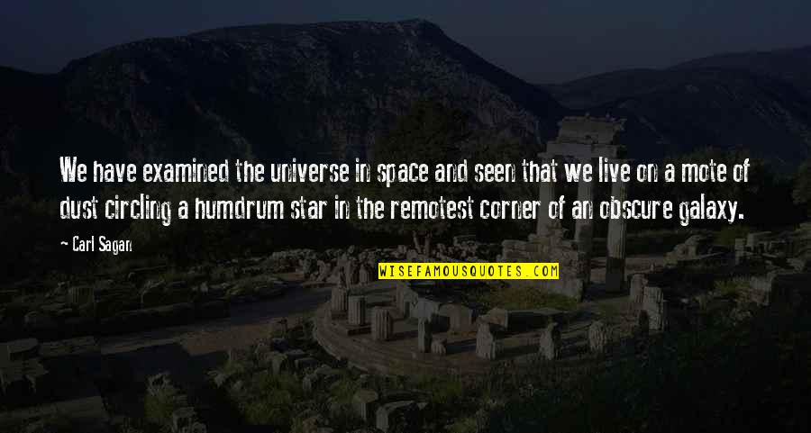 Carl Sagan Star Quotes By Carl Sagan: We have examined the universe in space and Carl Sagan Star Quotes By Carl Sagan: We have examined the universe in space and