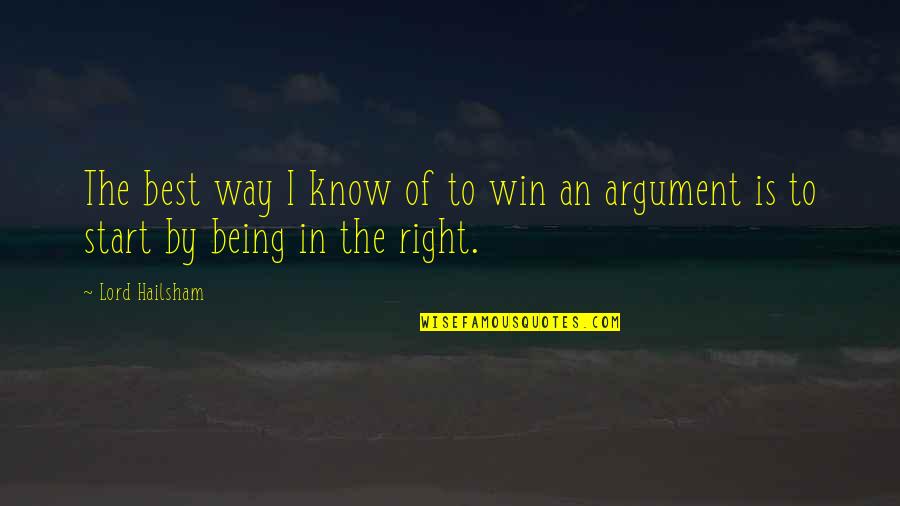 Carli Lloyd Motivational Quotes By Lord Hailsham: The best way I know of to win