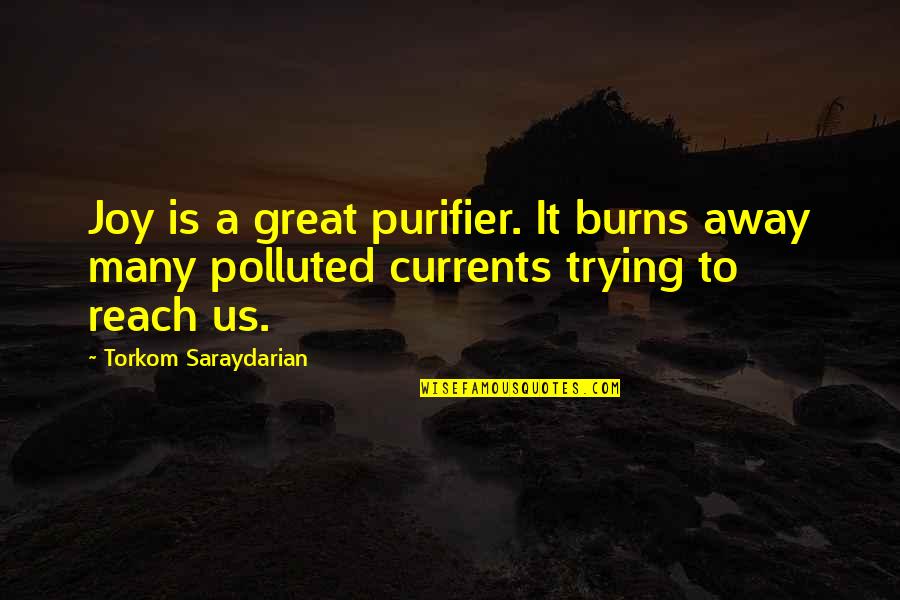 Carlien Bou Chedid Quotes By Torkom Saraydarian: Joy is a great purifier. It burns away