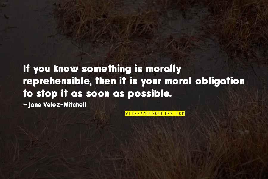 Carmilla Novella Quotes By Jane Velez-Mitchell: If you know something is morally reprehensible, then