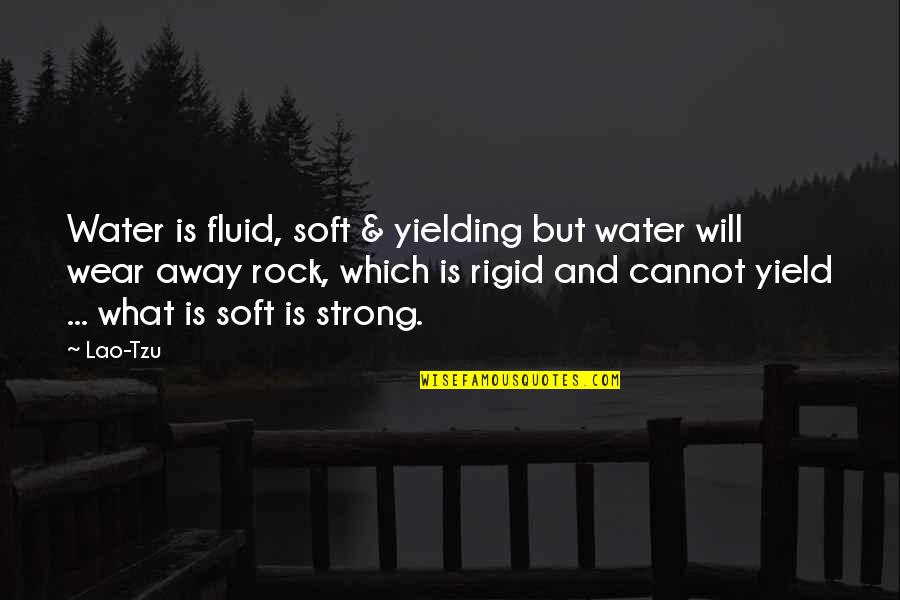 Carmun Quotes By Lao-Tzu: Water is fluid, soft & yielding but water