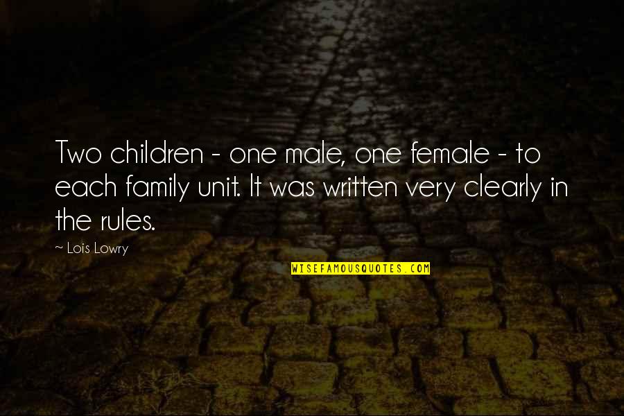 Carnegie Philanthropy Quotes By Lois Lowry: Two children - one male, one female -