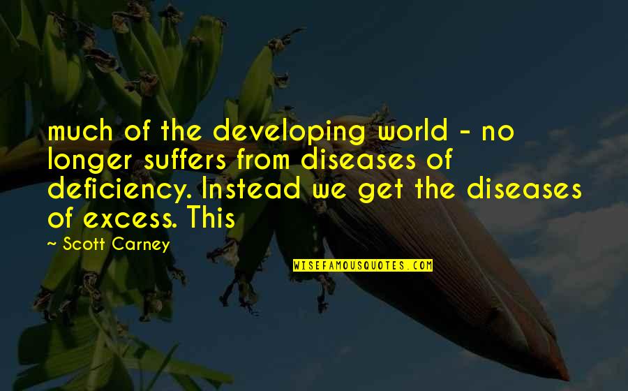 Carney's Quotes By Scott Carney: much of the developing world - no longer