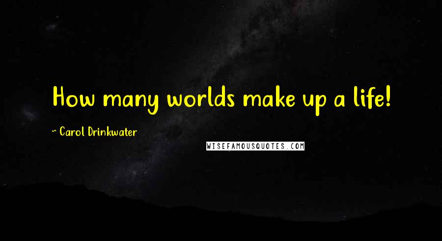 Carol Drinkwater quotes: How many worlds make up a life!