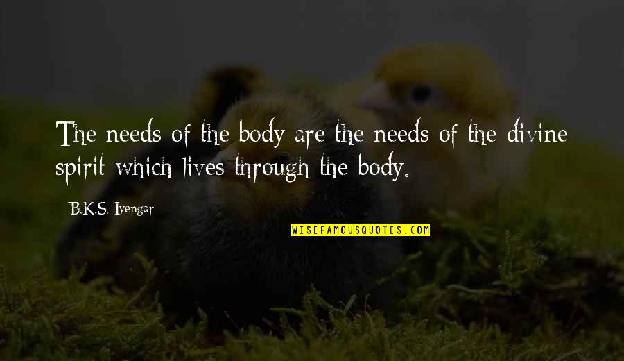 Carolija Peciva Quotes By B.K.S. Iyengar: The needs of the body are the needs Carolija Peciva Quotes By B.K.S. Iyengar: The needs of the body are the needs