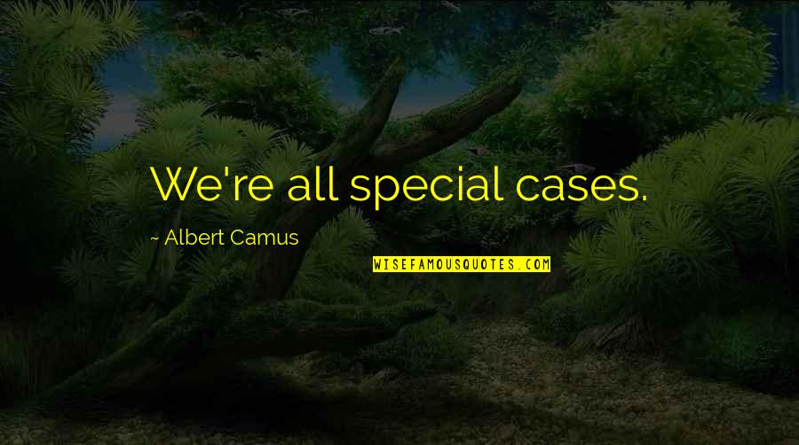 Caroline Heldman Quotes By Albert Camus: We're all special cases.