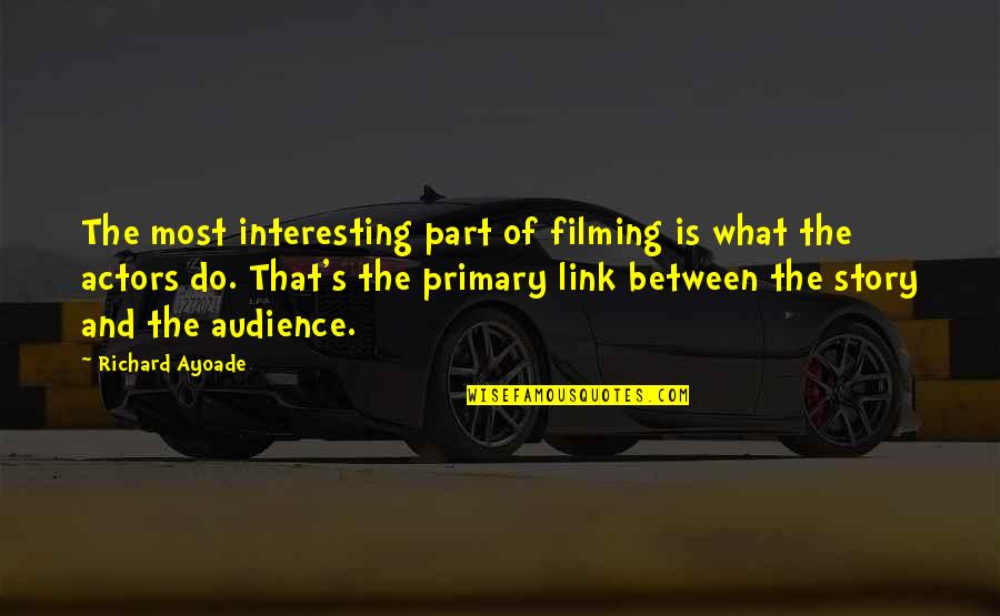 Carreaux Ciment Quotes By Richard Ayoade: The most interesting part of filming is what Carreaux Ciment Quotes By Richard Ayoade: The most interesting part of filming is what