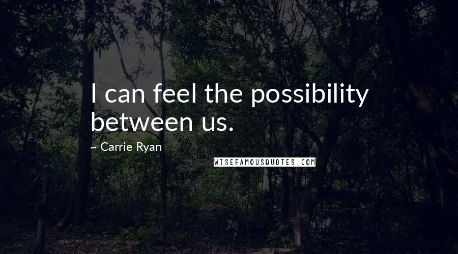 Carrie Ryan quotes: I can feel the possibility between us.