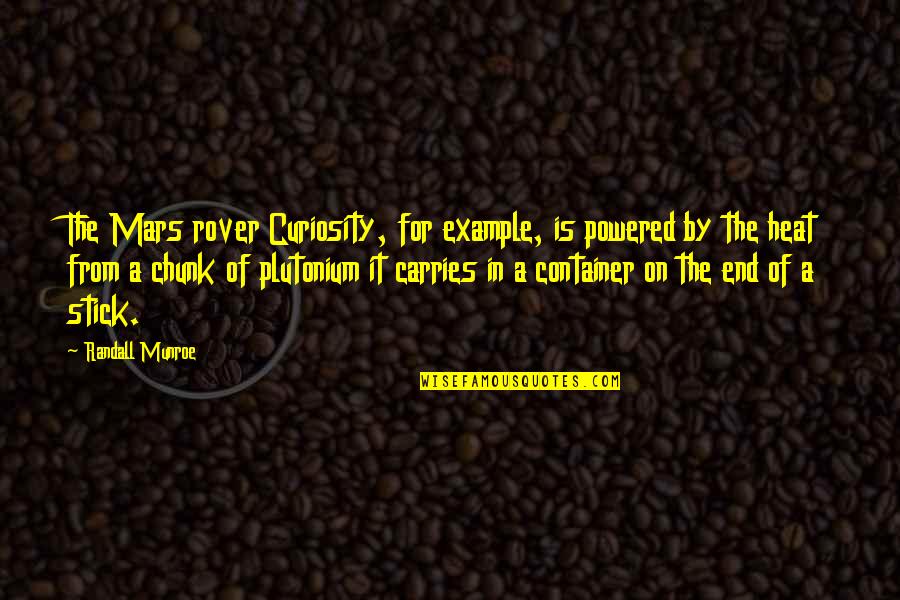 Carries On Quotes By Randall Munroe: The Mars rover Curiosity, for example, is powered