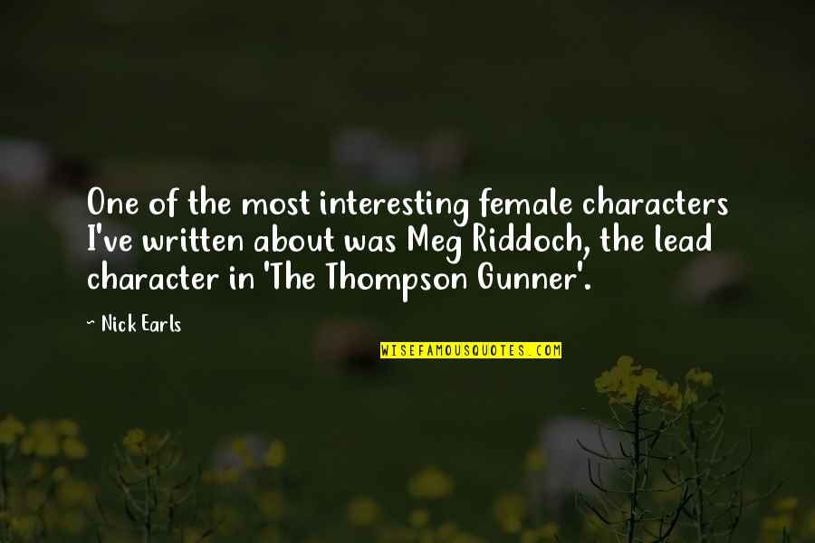 Carroccio Landscaping Quotes By Nick Earls: One of the most interesting female characters I've