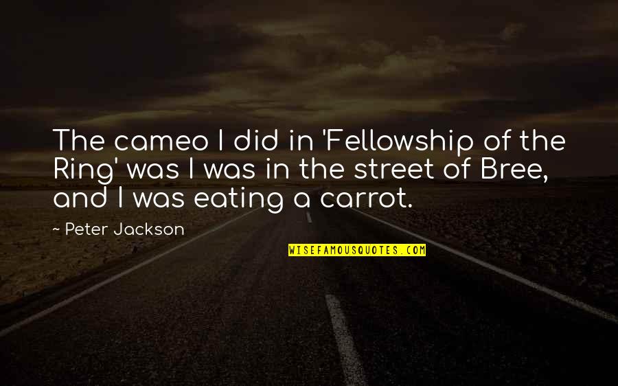 Carrot Quotes By Peter Jackson: The cameo I did in 'Fellowship of the