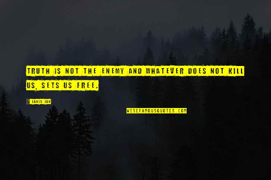 Carry And Big Quotes By Janis Ian: Truth is not the enemy and whatever does