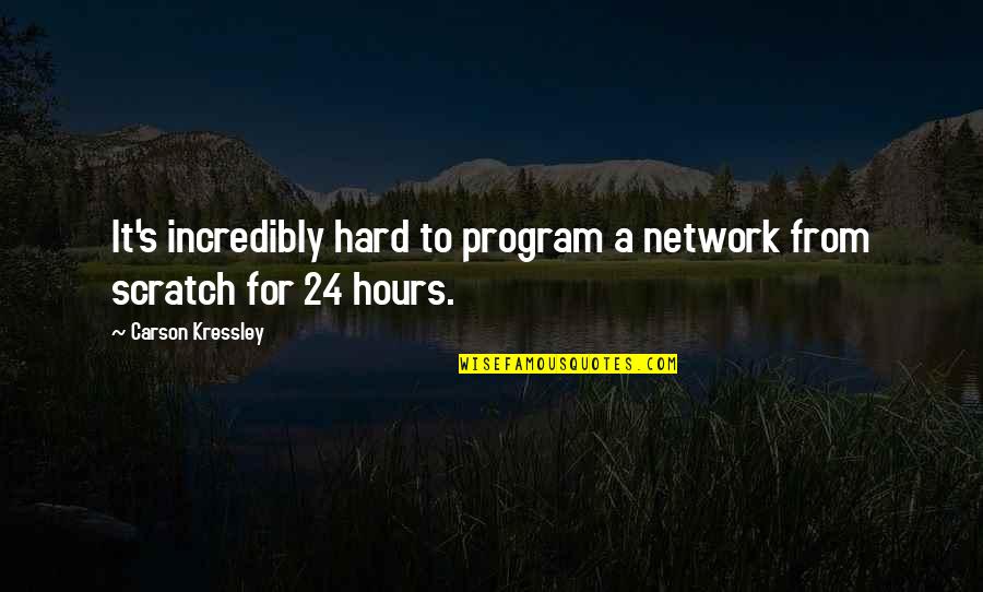 Carson Kressley Quotes By Carson Kressley: It's incredibly hard to program a network from