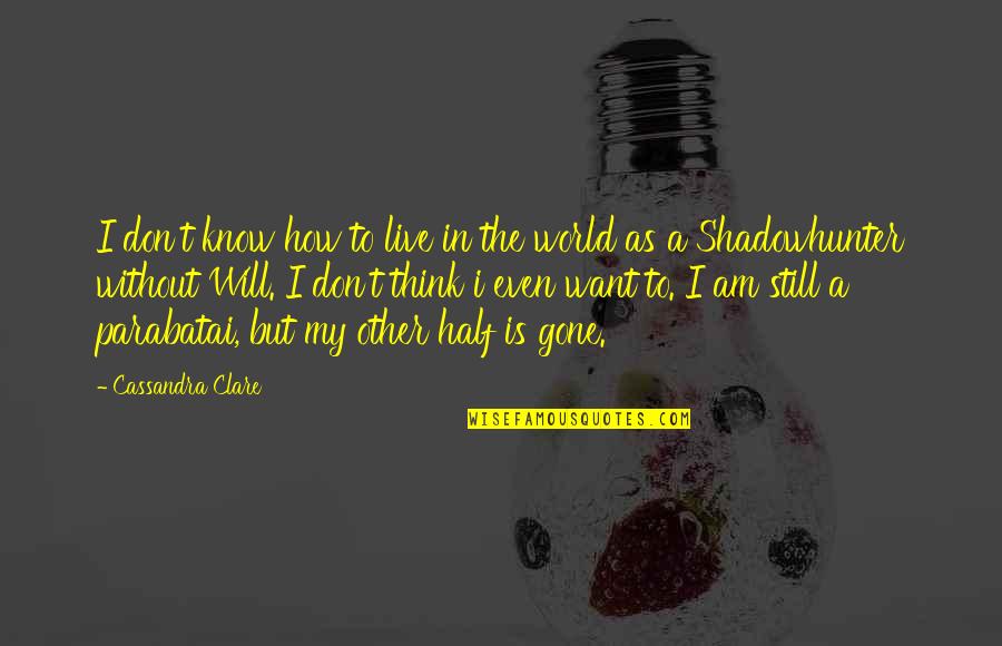 Carstairs Quotes By Cassandra Clare: I don't know how to live in the