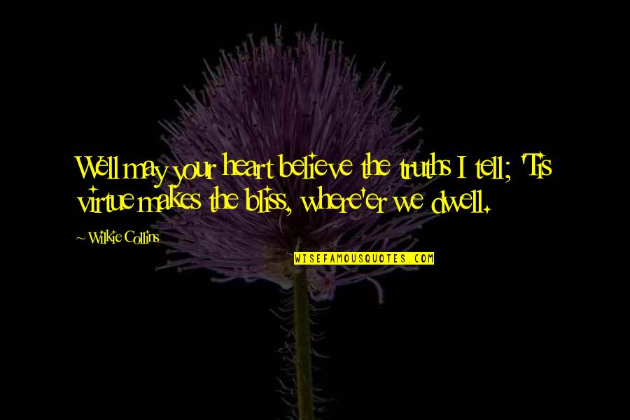 Carstva Biologija Quotes By Wilkie Collins: Well may your heart believe the truths I