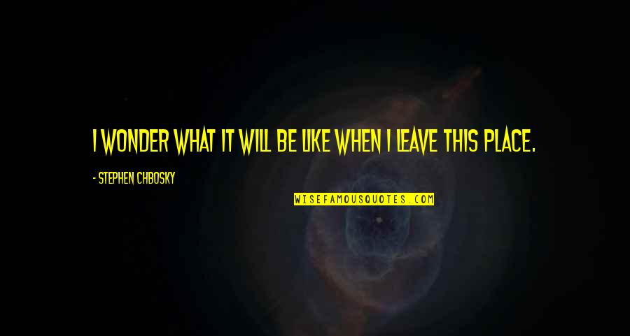 Cartography Quotes By Stephen Chbosky: I wonder what it will be like when Cartography Quotes By Stephen Chbosky: I wonder what it will be like when