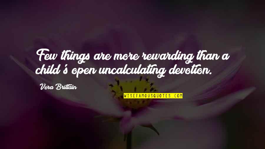 Cartoon Aesthetic Quotes By Vera Brittain: Few things are more rewarding than a child's